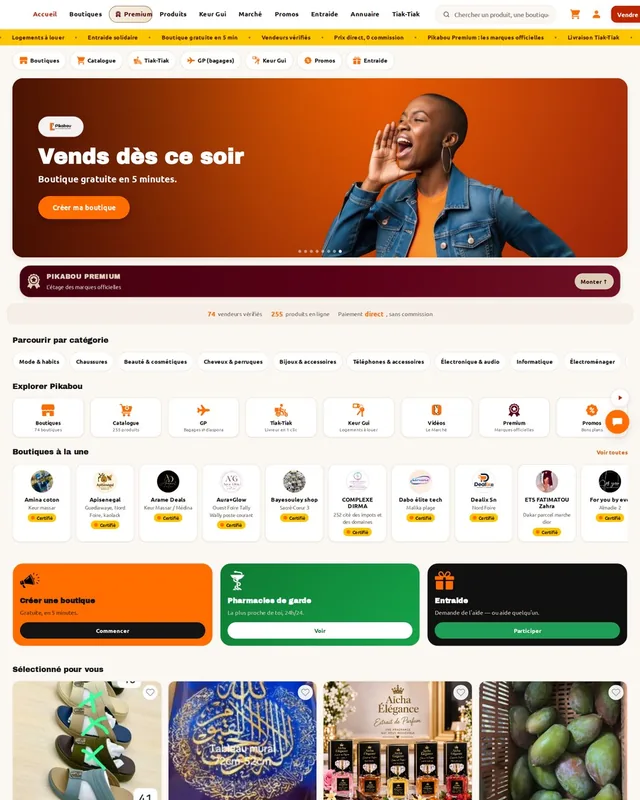 Pikabou, marketplace